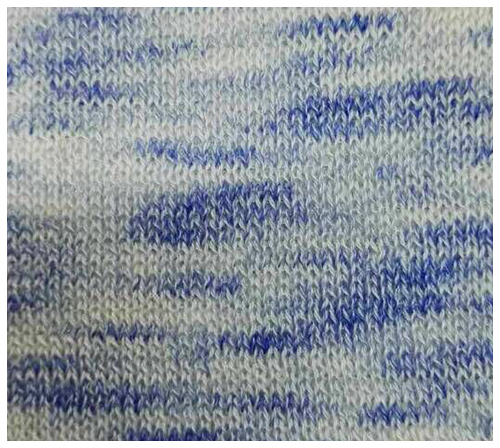 Cotton viscose segment color bunchy yarn