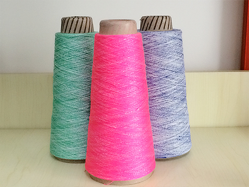 Segment color bunchy yarn