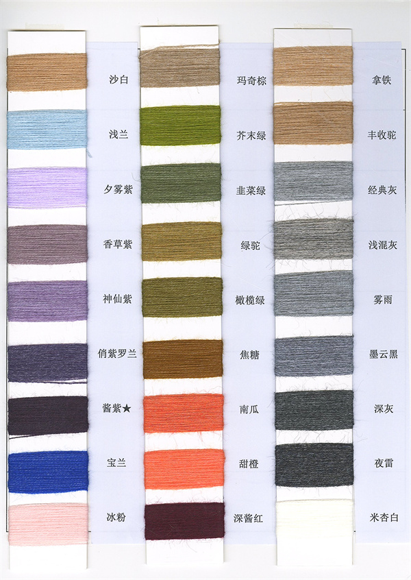 色纺纤线绒纱